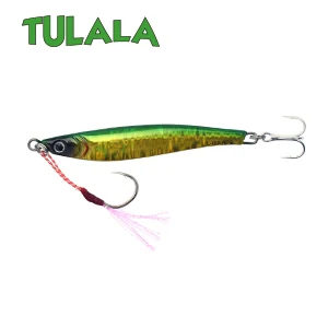 Green Gold Tulala литой металл 40 г джиговая блесна, шкура, литье свинца, рыбы, SeaBass, рыбалка на щуку Приманка снасти, вобберы, жесткие приманки - Цвет: Green Gold
