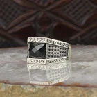 Камень Циркон 925 пробы серебро Для мужчин, кольцо, кольцо из нержавеющей стали