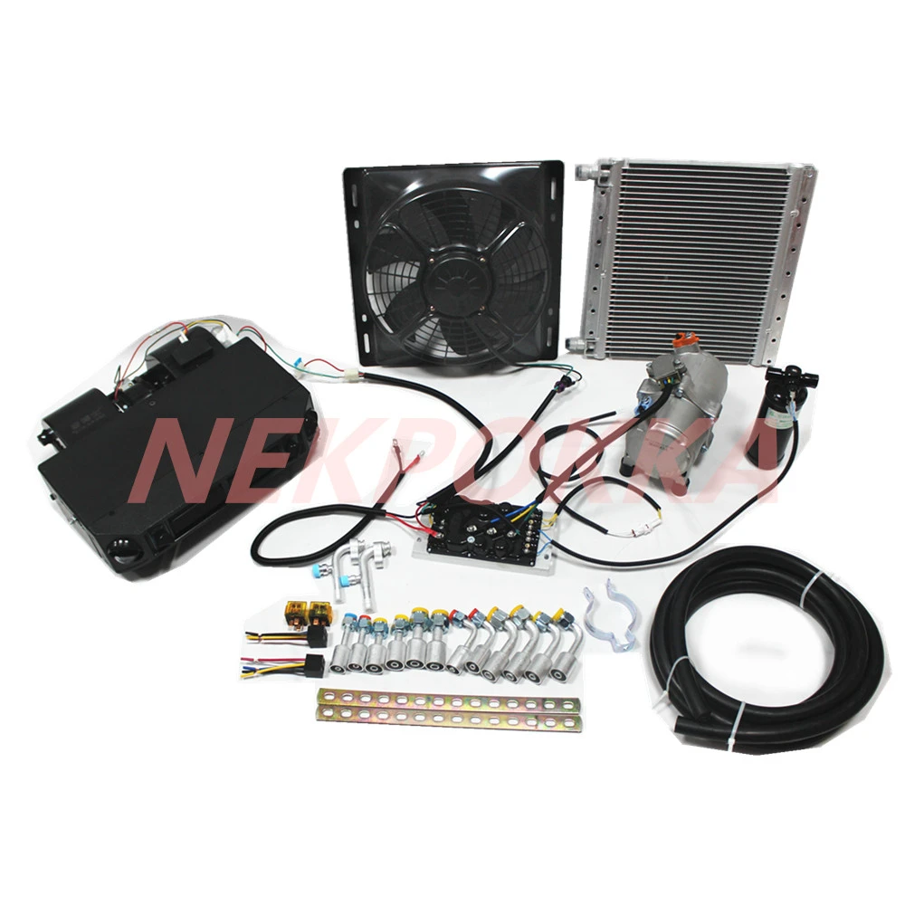 12V 24V electric air conditioning refrigeratio,New energy vehicle electric air conditioner,Electric air conditioner kit