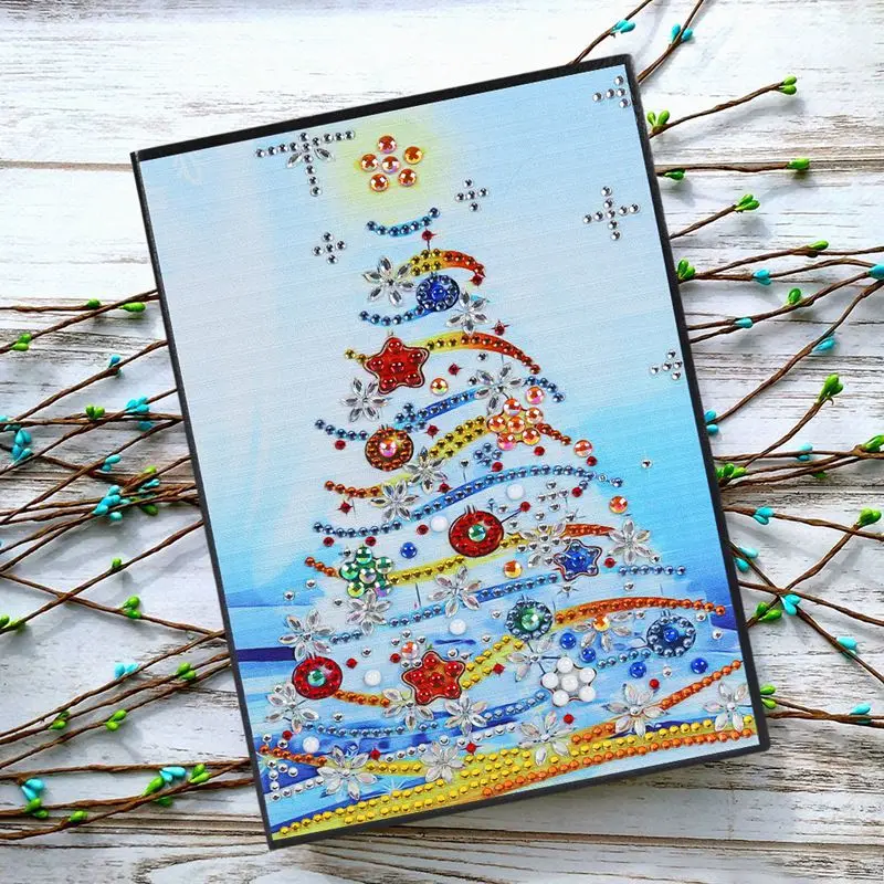 Christmas 02 Рождество 5D DIY алмазная живопись особой формы рождественская Алмазная вышивка книги 60 листов А5 тетрадь алмазная живопись - Цвет: Christmas 02