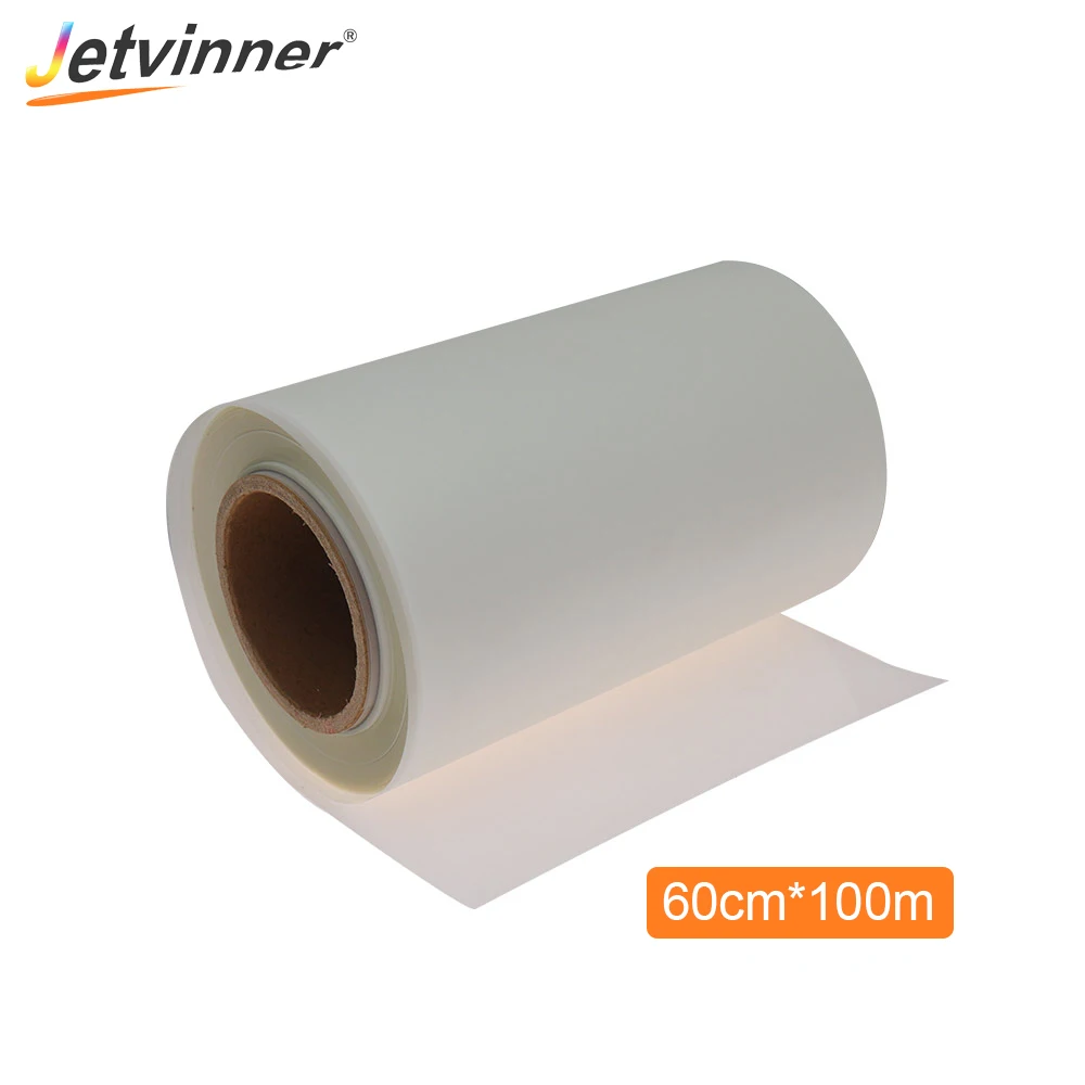 

Jetvinner 60cm*100m PET Film Roll For Epson i3200 4720 For Direct Transfer Film Printing Single Size Matte For DTF Printer