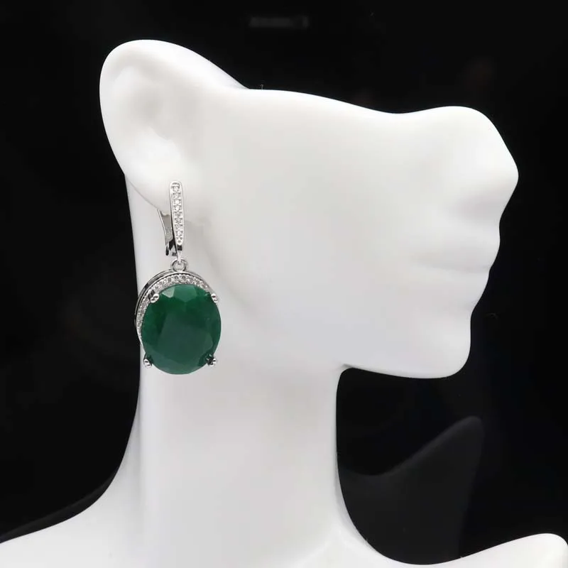 Серьги серебряные овальные 33x16 мм 18x15 | Украшения и аксессуары