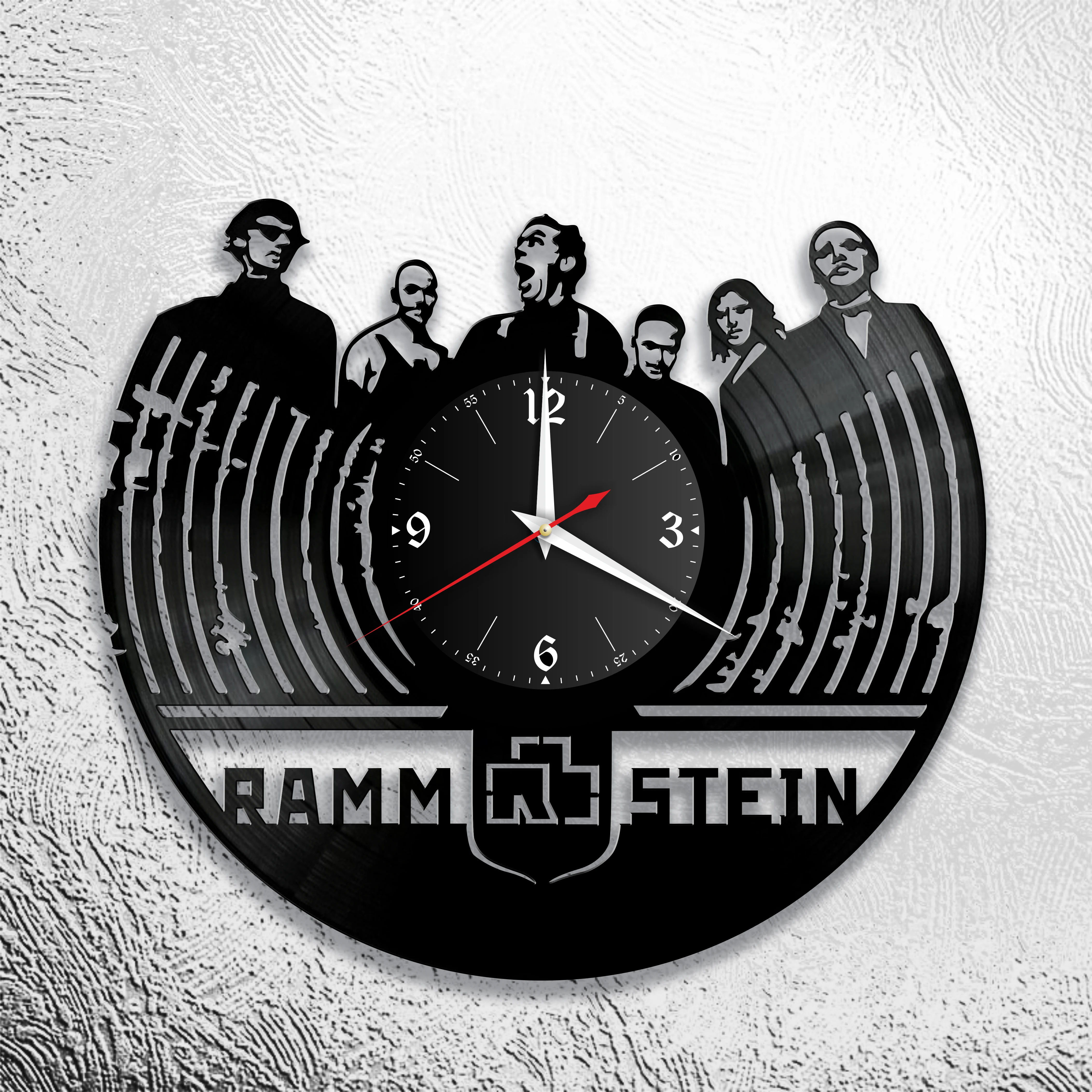 часы Rammstein из винила пластинка с группой группа на пластинке ретро