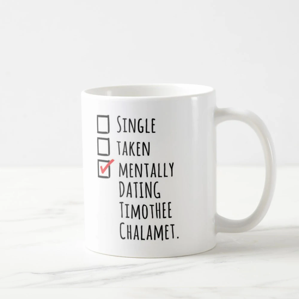 Timothée Chalamet Mug ментальные свидания and Chill позвоните мне по вашему имени Персиком Cmbyn