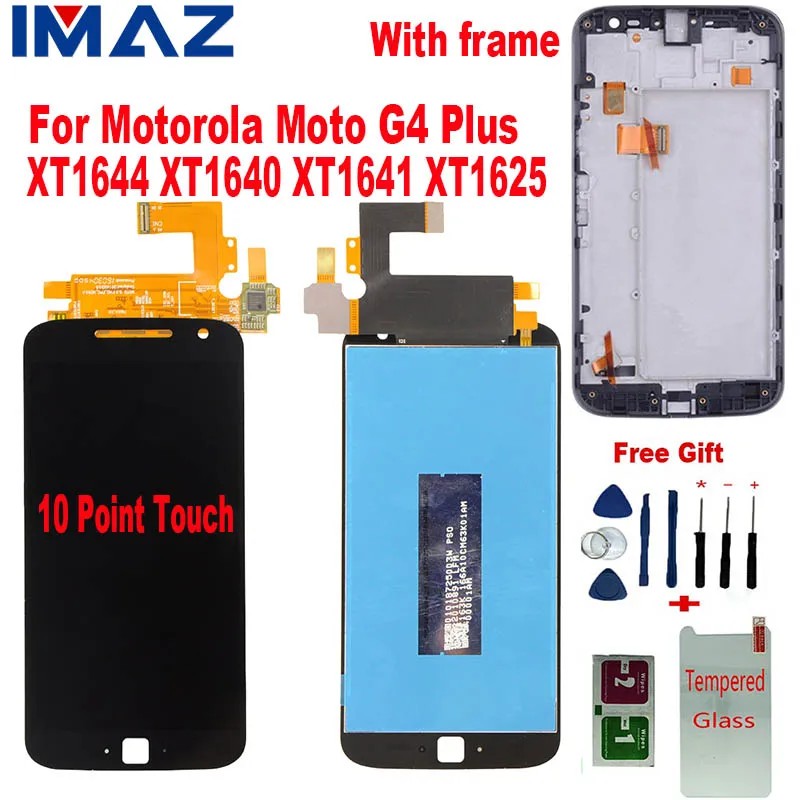 ЖК экран IMAZ 5 дюйма для Motorola Moto G4 Plus XT1644 XT1640 Замена экрана XT1641 XT1625 с дисплеем|Экраны