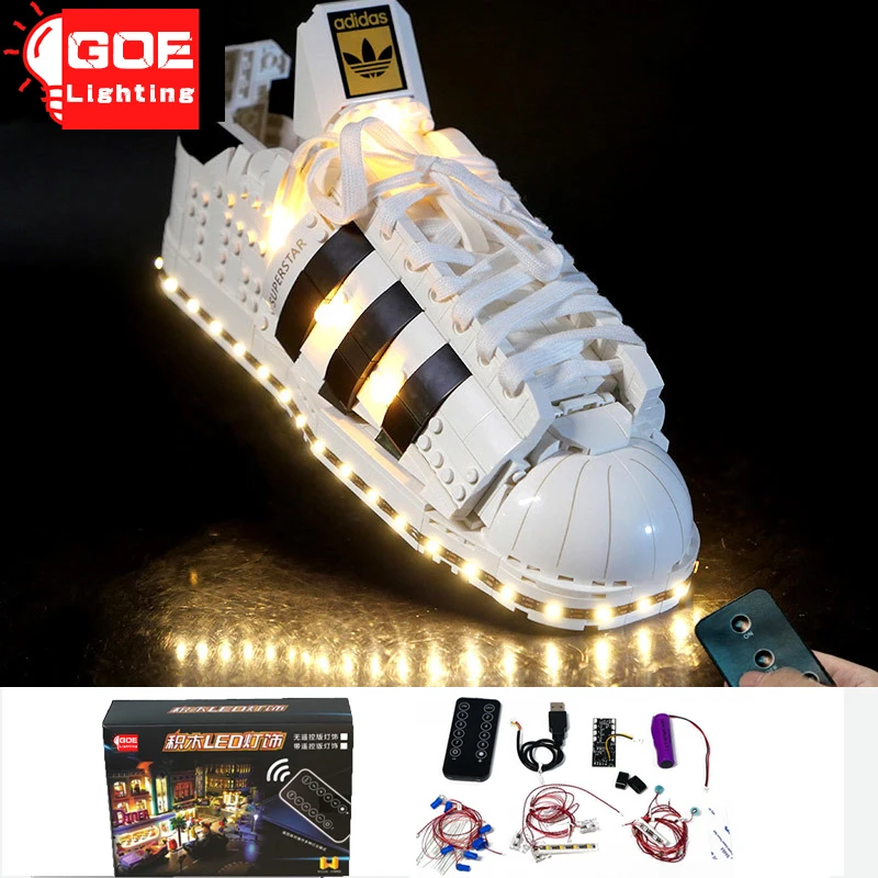 

GOELIGHTING Brand LED Light Up Kit For Lego 10282 Originals Superstar Sneakers Building Block Lamp Set Toys(Only Light No Model)