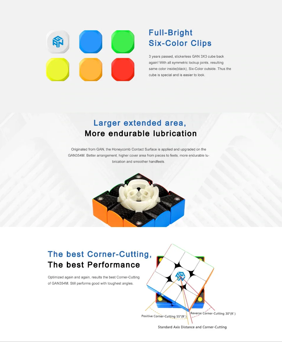 GAN354 M 3x3 Магнитный Magic cube GAN354M Магнитная 3X3, скоростной кубик, gans 3x3x3 куб Ган 354 м 3X3 головоломка куб Ган 354 Магнитный куб Волшебные