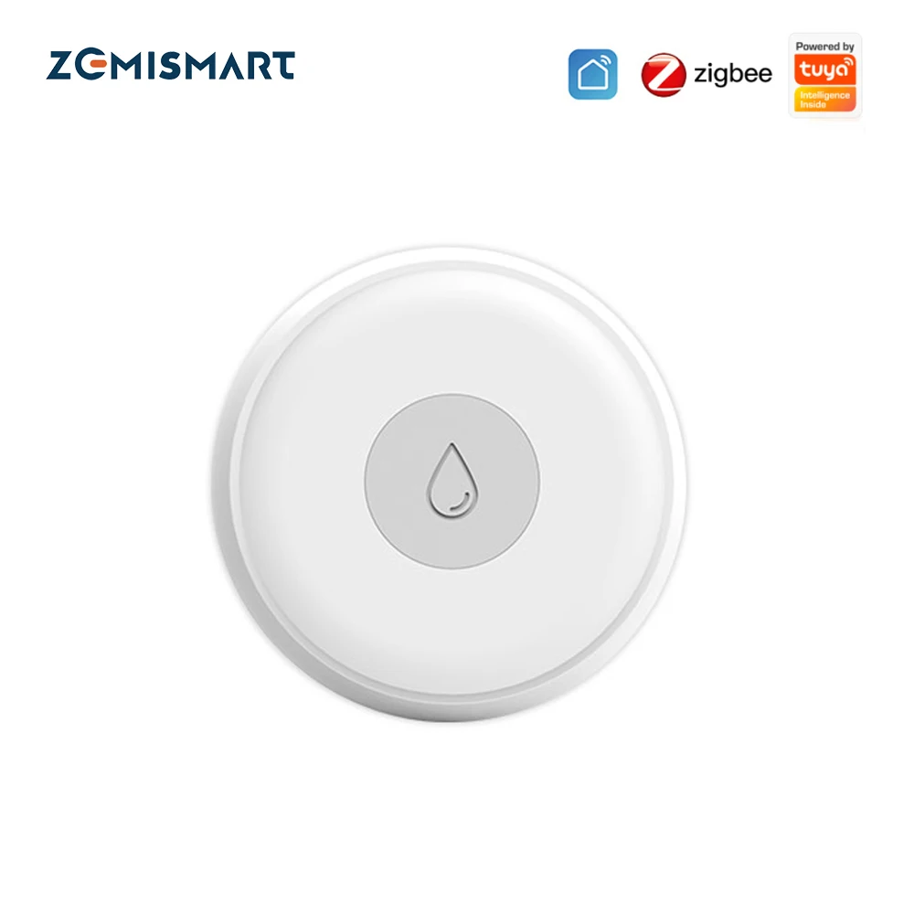 Zemismart – détecteur de fuite d'eau intelligent Tuya Zigbee, alarme de sécurité, débordement, capteur de fuite, fonctionne avec Homekit via ZMHK-01