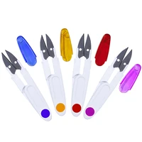 kaobuy 1pcs sewing scissors with 4 colors u shaped transparent cover embroidery scissors cross stitch scissors diy home tools