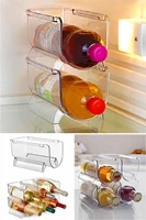 high quality transparent refrigerator beverage rack organizer telescoping cosmetic rack practical kitchen bathroom accessory