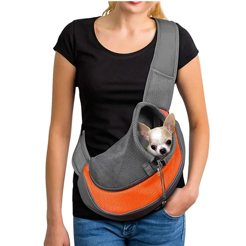 

Pet Dog Sling Carrier Breathable Mesh Travel Safe Sling Bag Carrier For Puppy Dogs Cats Pet Supplies Design For Hiking Walking