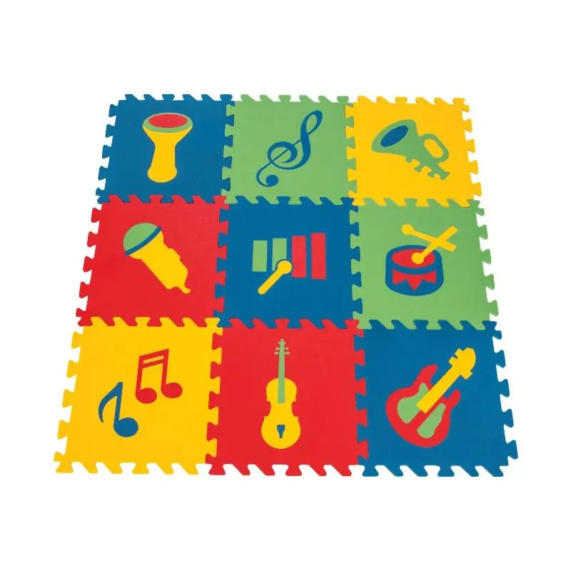Детский игровой коврик развивающий мягкий мат для музыкальных инструментов 9 шт.