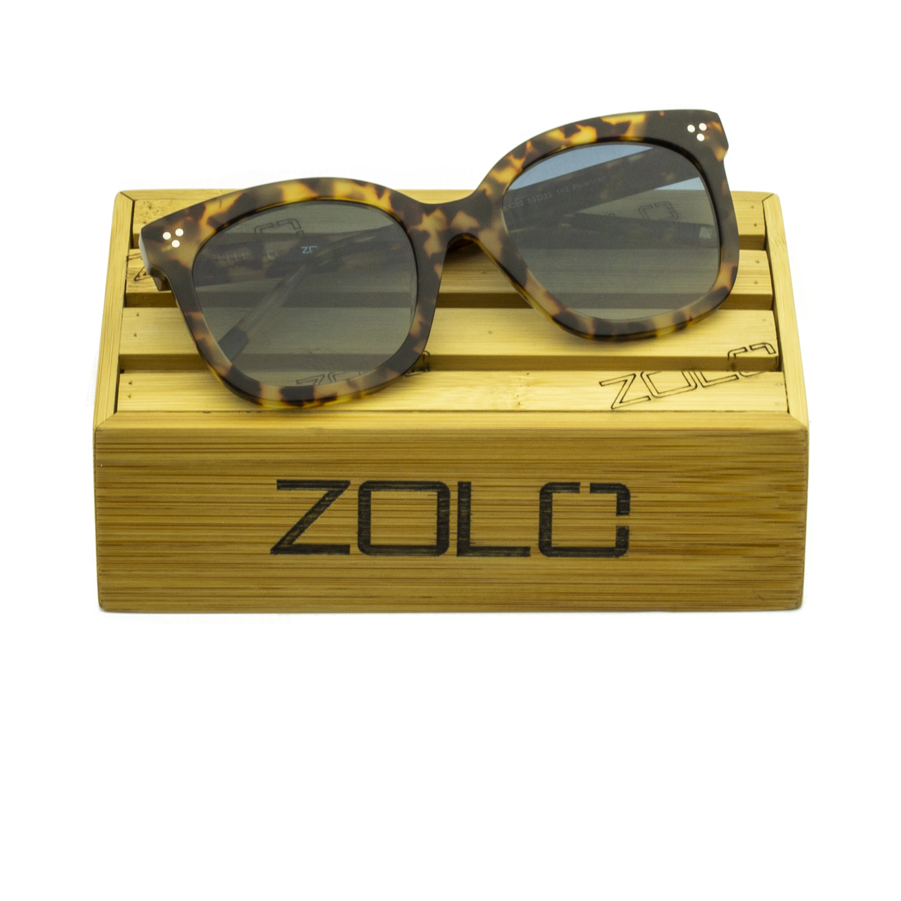 Zolo eyewear at8048 c2 ацетатные коричневые поляризованные солнцезащитные очки