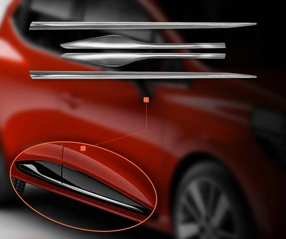 Хромированные аксессуары для Renault Clio 4 IV 2012-2018 отражатель выхлопных газов рамка