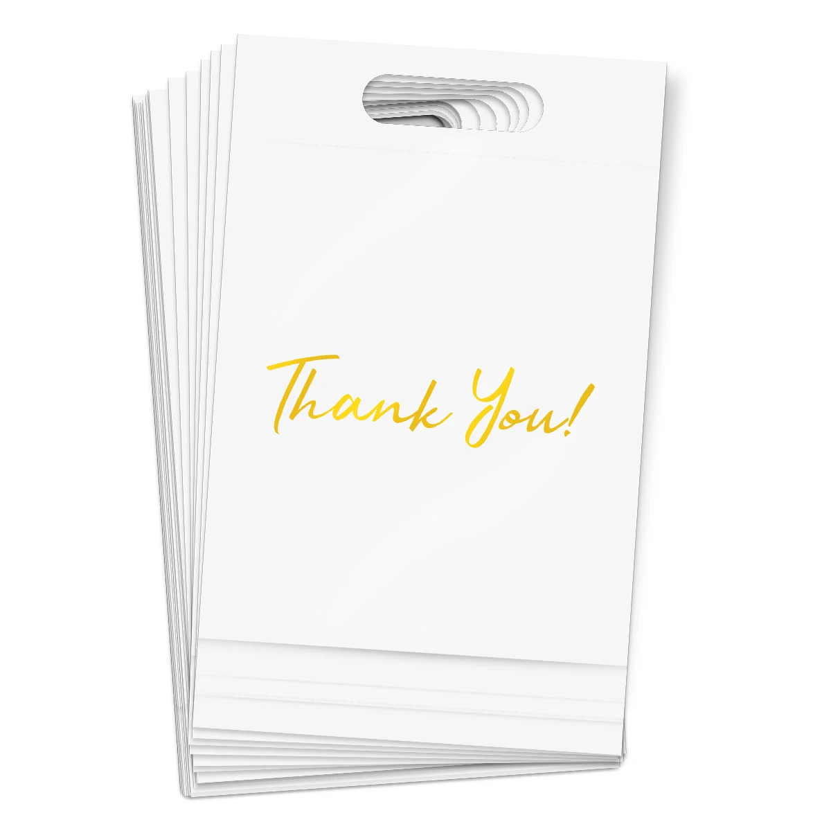 250 шт. белые пластиковые пакеты для почтовых отправлений с принтом спасибо