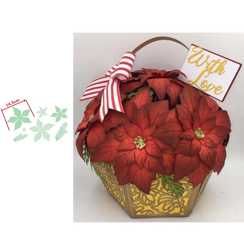 Ultimate Poinsettia штамповочный набор металлические штампы трафареты для рукоделия