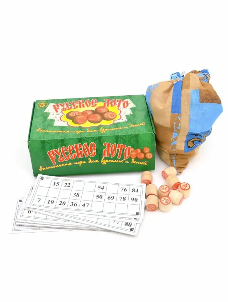 &quotРусское лото&quot в зеленой картонной коробке 004-07 | Спорт и развлечения