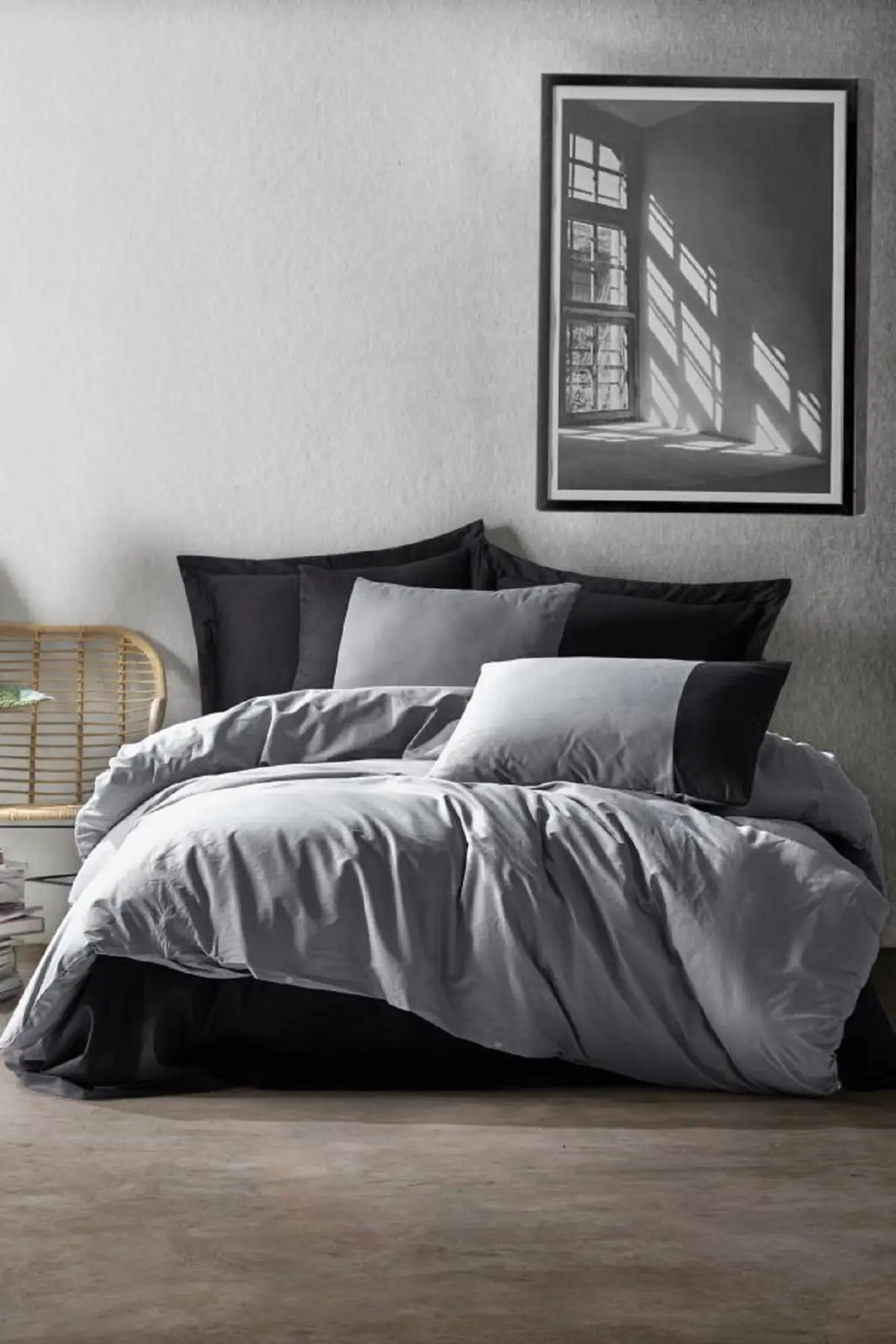 

Pure Bedding sets Black Duvet covers Solid Bed Linen Beddings black Quilt Cover Pillow Made in Turkey