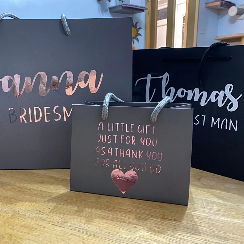 

Personalised Luxury Gift Bags For Wedding, Birthday, Bridesmaid Gift, Wedding Gift, Bridesmaids Proposal. Occasion Gift Bags.