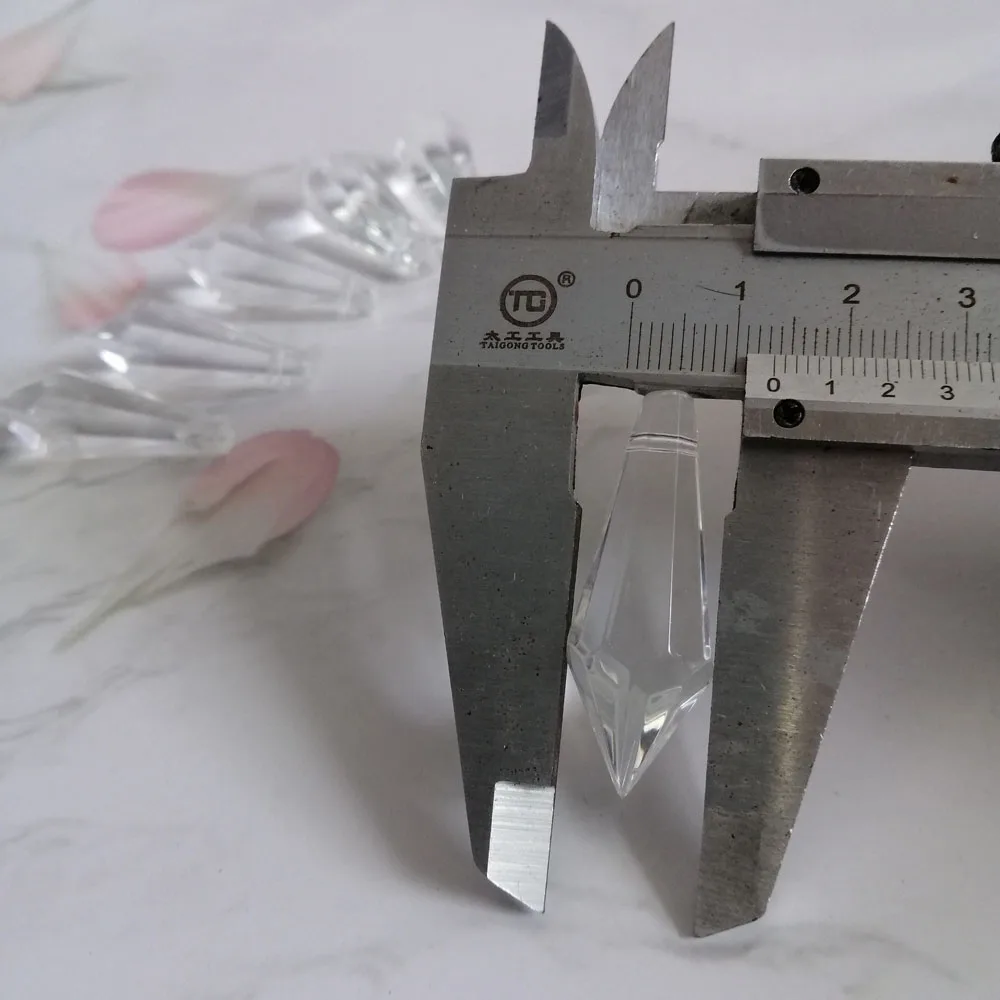 5 шт. 38 мм прозрачное стекло хрустальная Icicle Tine люстра лампа призмы остроконечная