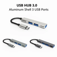 3 in 1 aluminum hub otg adapter to usb 3 0 for xiaomi lenovo usb type c extender support macbook pro air pc notebook accessories