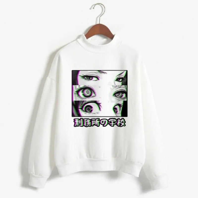 

Japan Anime Prison School Eyes Sad Men Sweatshirt Hoodies 2019 Autumn Winter Hot Sale Casual Loose Fit Hip Hop Fashoin Pullover