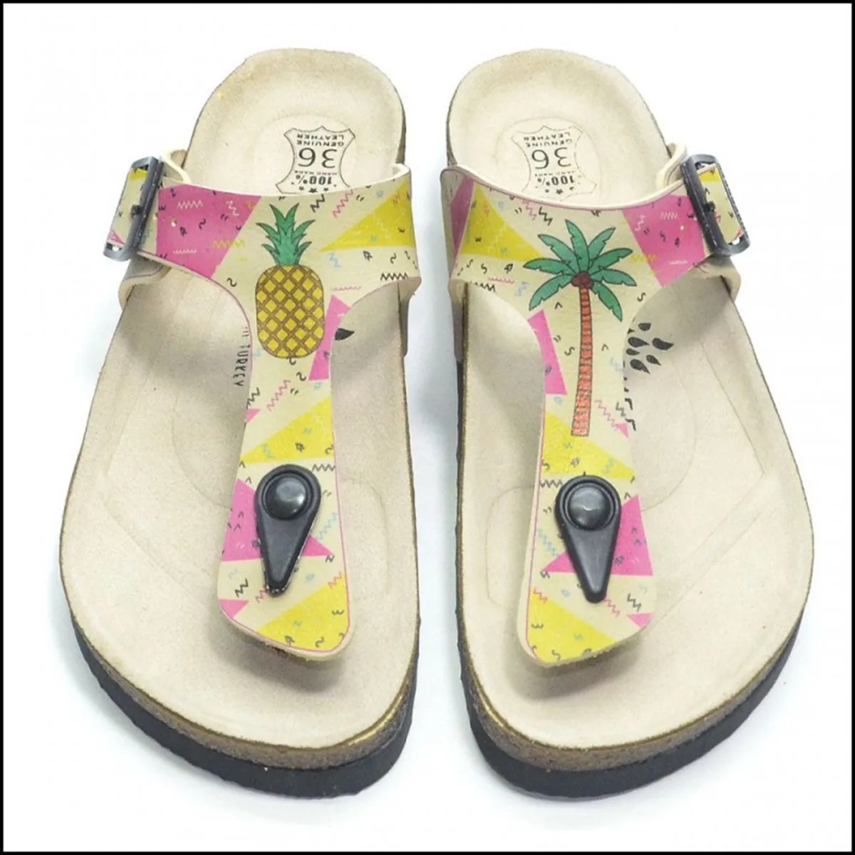 ?? 5ポイント解剖本物の革底フリップeva女性スリッパ夏の旅行、ユニコーン、音楽、スケルトン、猫、蝶