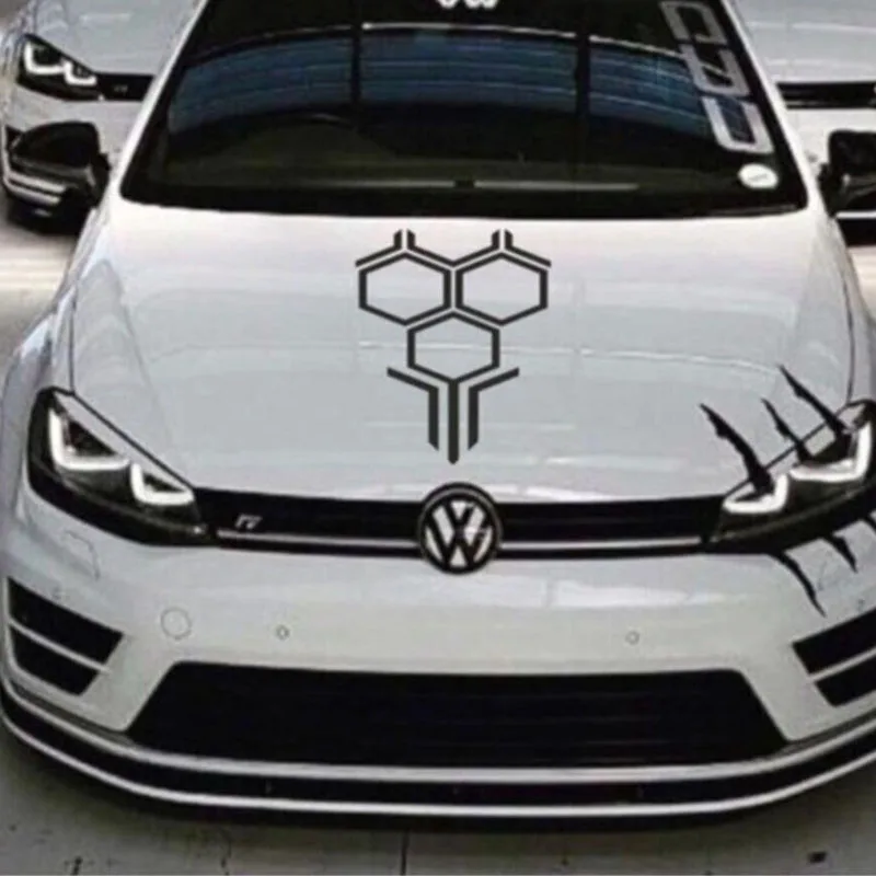 Решетчатая ячейка верхняя капота автомобиля строительные гоночные наклейки