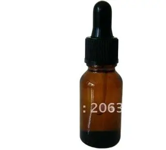 15 мл коричневая бутылка эфирного масла с пластиковой крышкой + стеклянная