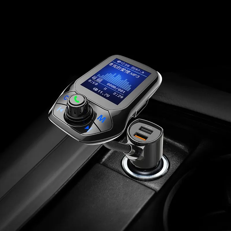 FM трансмиттер автомобильный с Bluetooth и 4 режимами воспроизведения 1 8