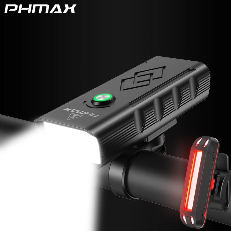

Фара велосипедная PHMAX, 9600 мА ч, USB-зарядка, водостойкая, 1500 лм