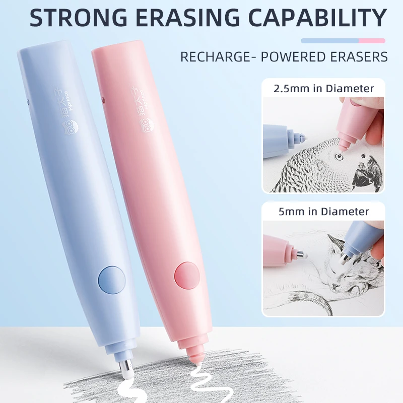 

Electric Eraser for Children Special Automatic Pencil Eraser Stationery Rechargeable Resplace Rubber Core Art Drawing Supplies