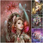 Набор для алмазной вышивки Девочка Фэнтези, картина из квадратныхкруглых страз, Набор для вышивки крестиком, мозаика, домашний декор, настенное искусство