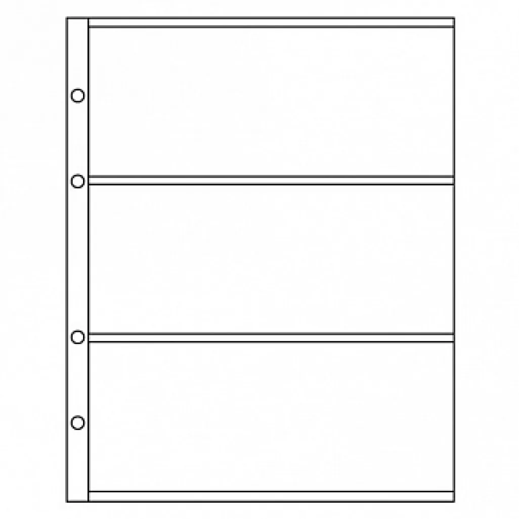 Лист для 3 бон 'Альбомов' (Россия). Формат Optima. 1 шт. |