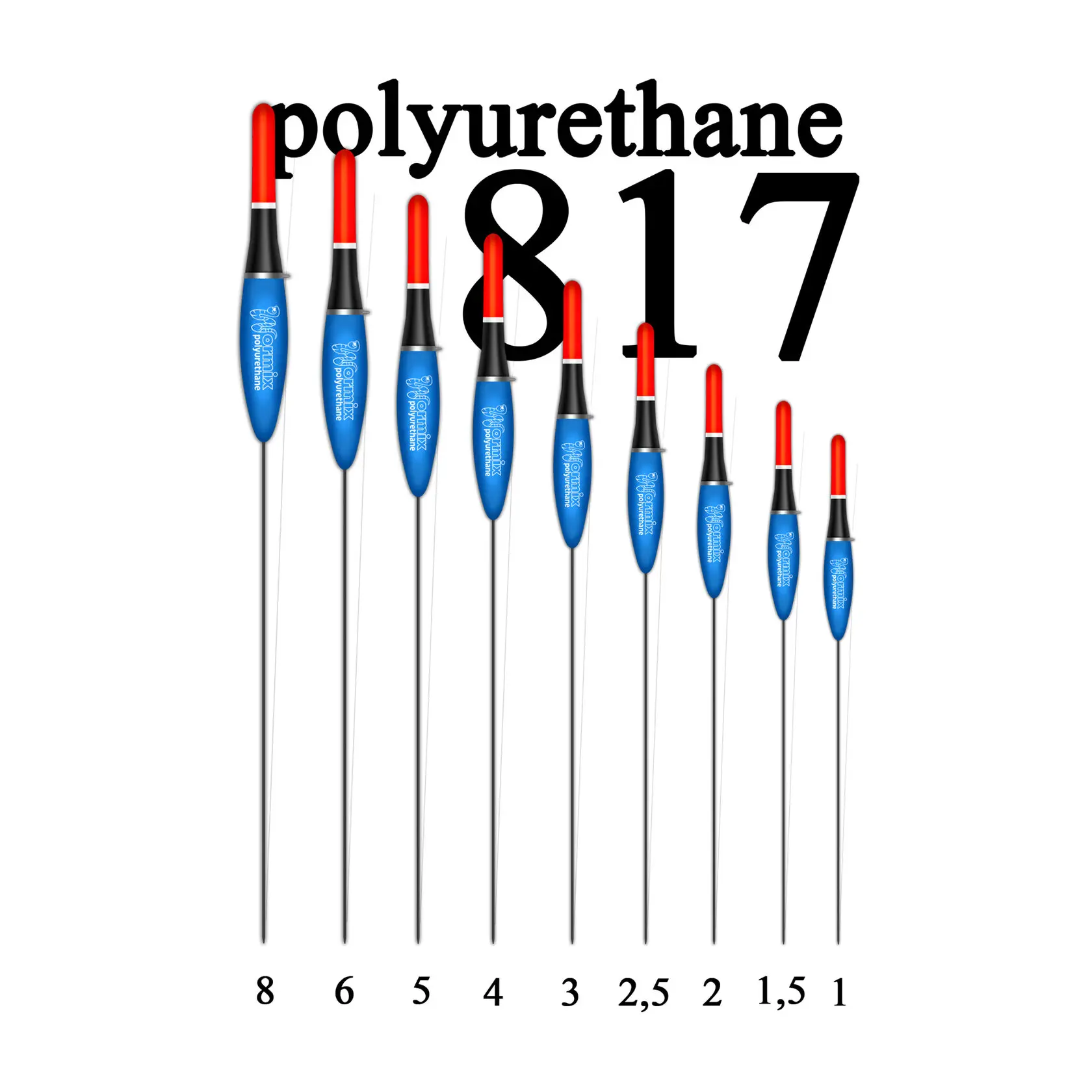 Поплавок wormix для рыбалки из полиуретана 817 -1-1 5-2-2 5-3-4-5-8 гр. набор 5 штук одного вида