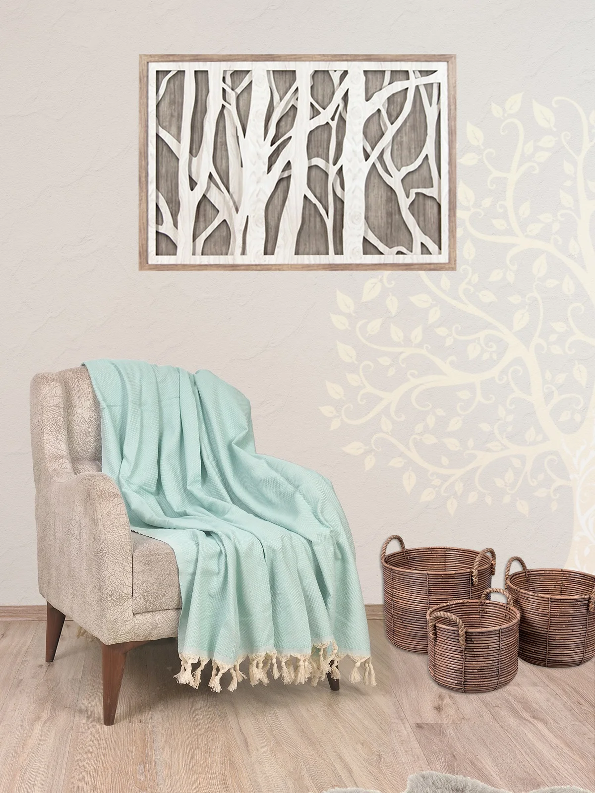 Зеленый чехол для дивана 100% турецкое Хлопковое одеяло подходит вашего домашнего