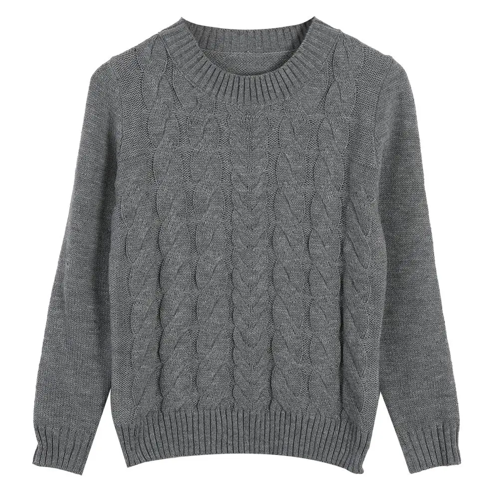Зимние женские шерстяные свитера Женский вязаный джемпер с длинными рукавами