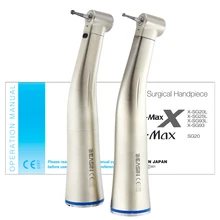 1 PC Dental De Max Fiber Optical LED Contra Angle x25l 1:1 Blue Ring Low Speed Handpiece Odontologia Tools