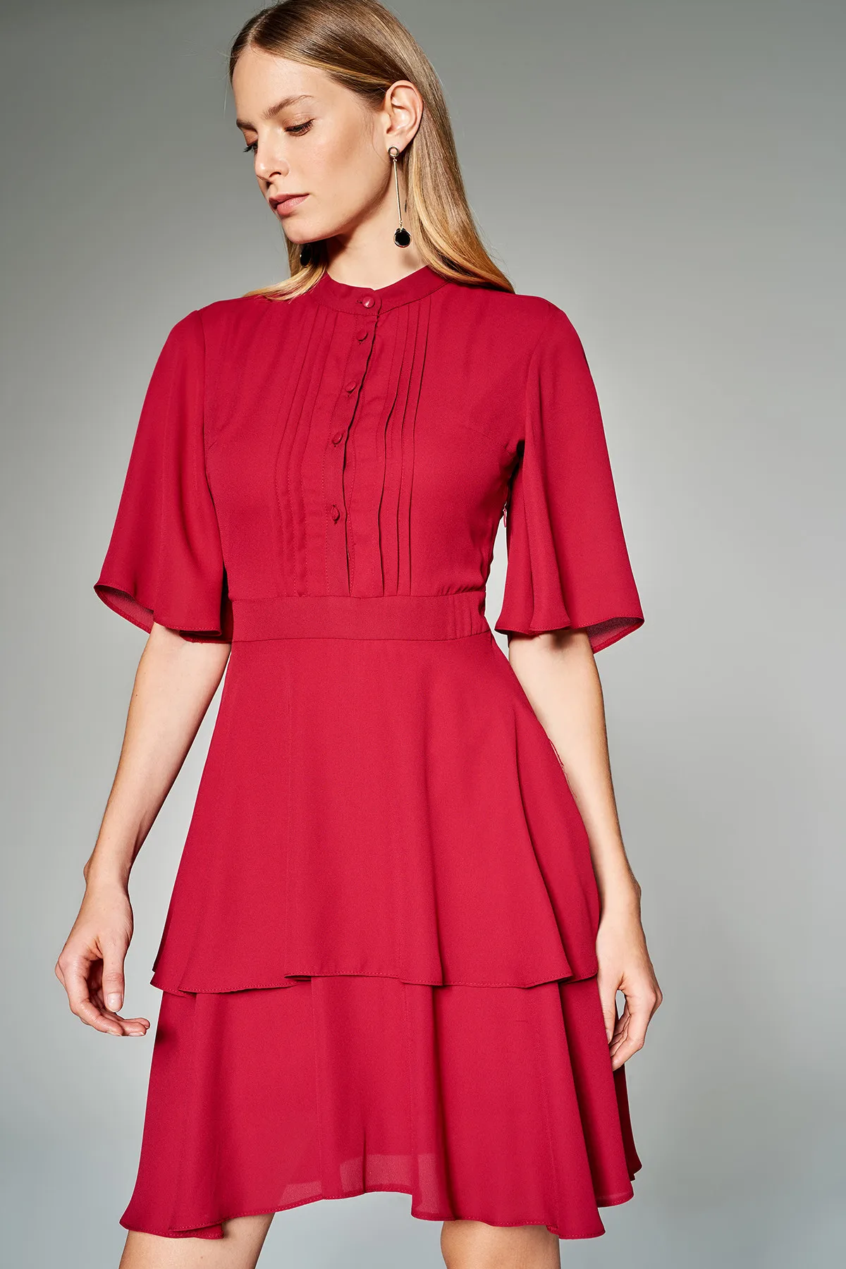 Trendyol платье с оборками TOFAW18BB0290 | Женская одежда