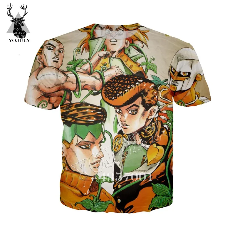 13 YOJULY аниме JoJo невероятное приключение 3D принт в стиле Харадзюку летняя футболка для мальчиков и девочек уличная одежда Забавные топы Для мужчин Для женщин рубашки Y392 - Цвет: 13