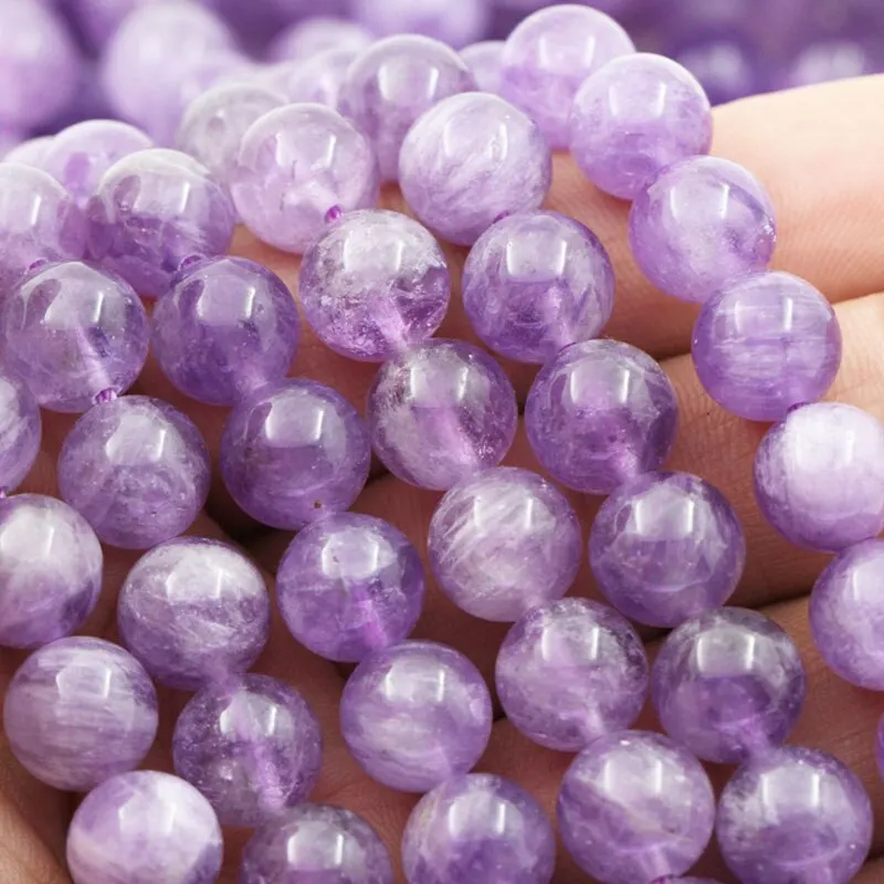 Отдельные фиолетовые бусины для браслета Singreal круглые незакрепленные из