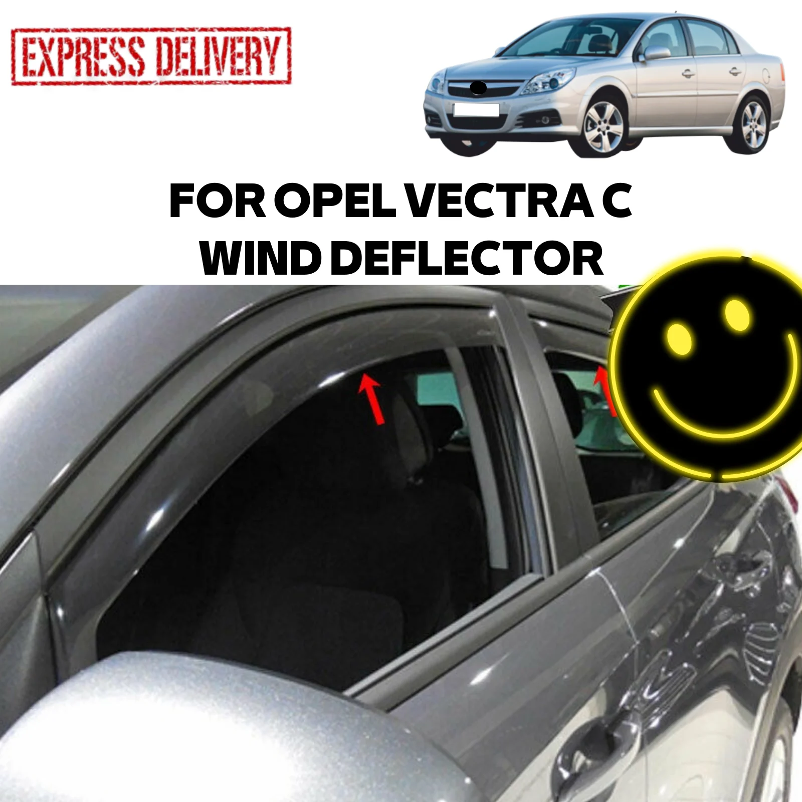 FOR OPEL VECTRA C 2002-2008 GLASS RÜZGARLIĞI MUGEN 4 PIECE CAR RAIN PROTECTION ACCESSORY DOOR REPLACEMENT PARÇA