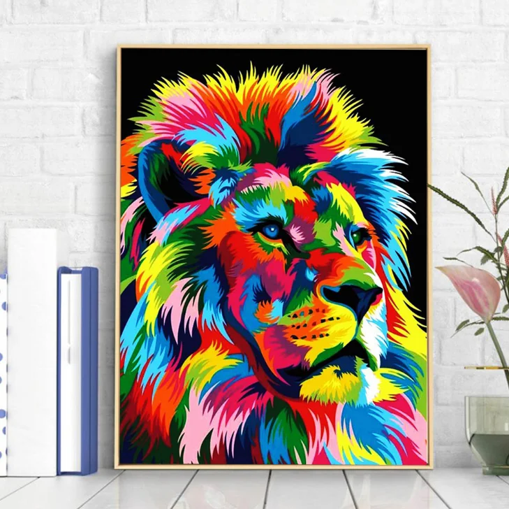 Картина маслом по номерам сделай сам украшение комнаты современный постер