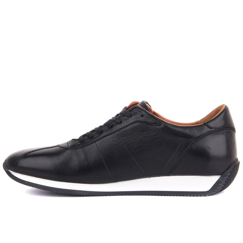 Sail Lakers-Genuine Leather Black Men Casual Shoes | Обувь