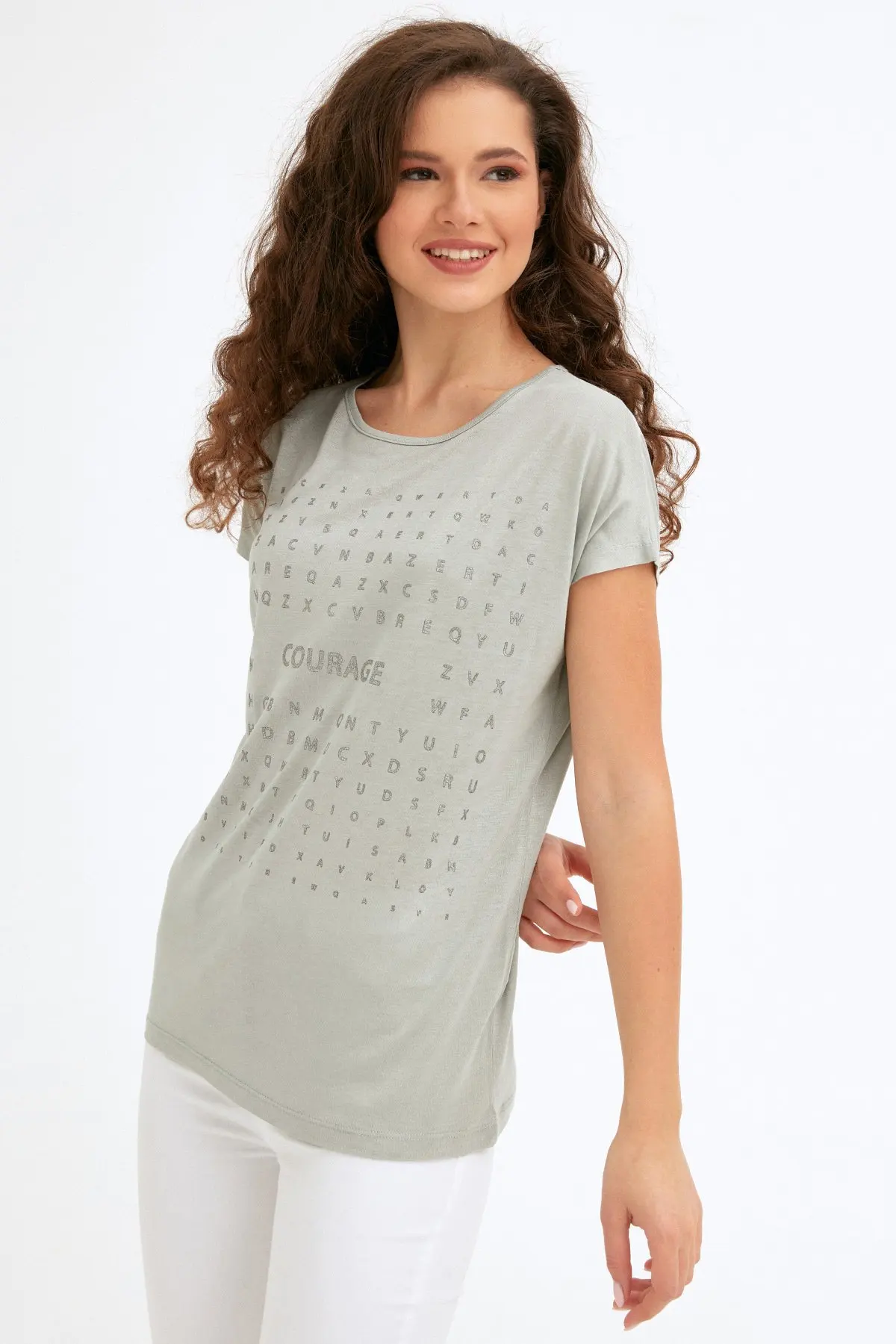 

Women's 0-neck shirt t-shirt Summer Breathable casual wear Short sleeve Viscose Flexible structure Ladies t-shirt Fashion Print
