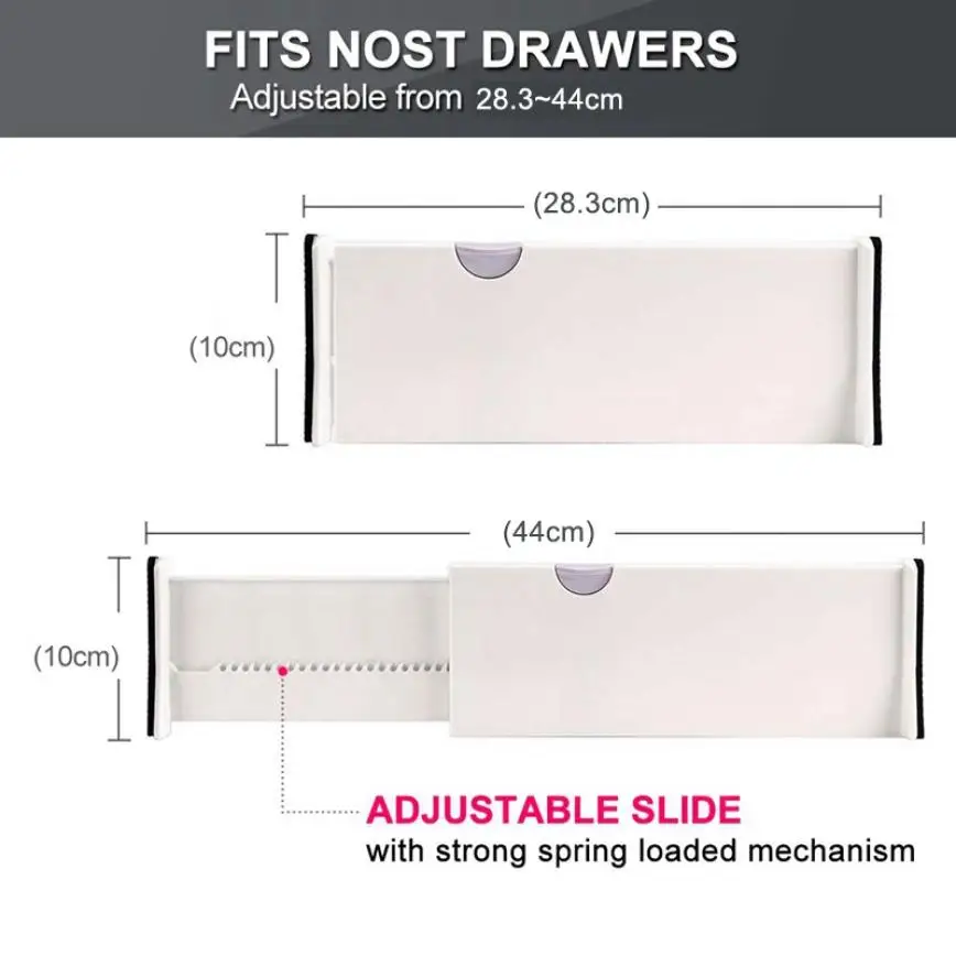 

Plastic DIY Grid Drawer Adjustable Separator Dividers Board Household Bedroom Kitchen Storage Organizer Space-savingtition Board