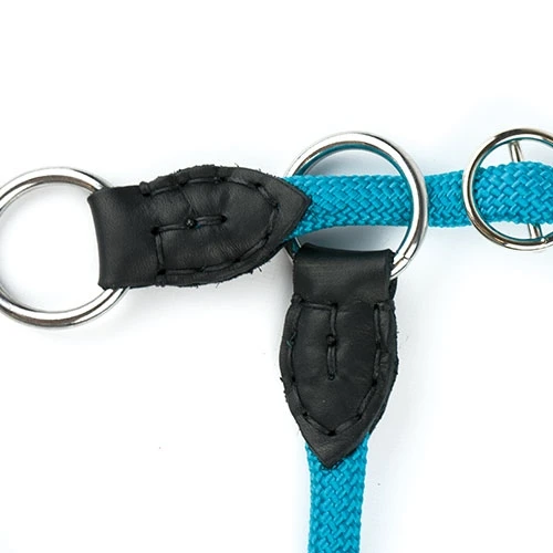 Круглый нейлон и кожа Ожерелье нейлоновый ошейник-кожа черный Размер 4 | Женская