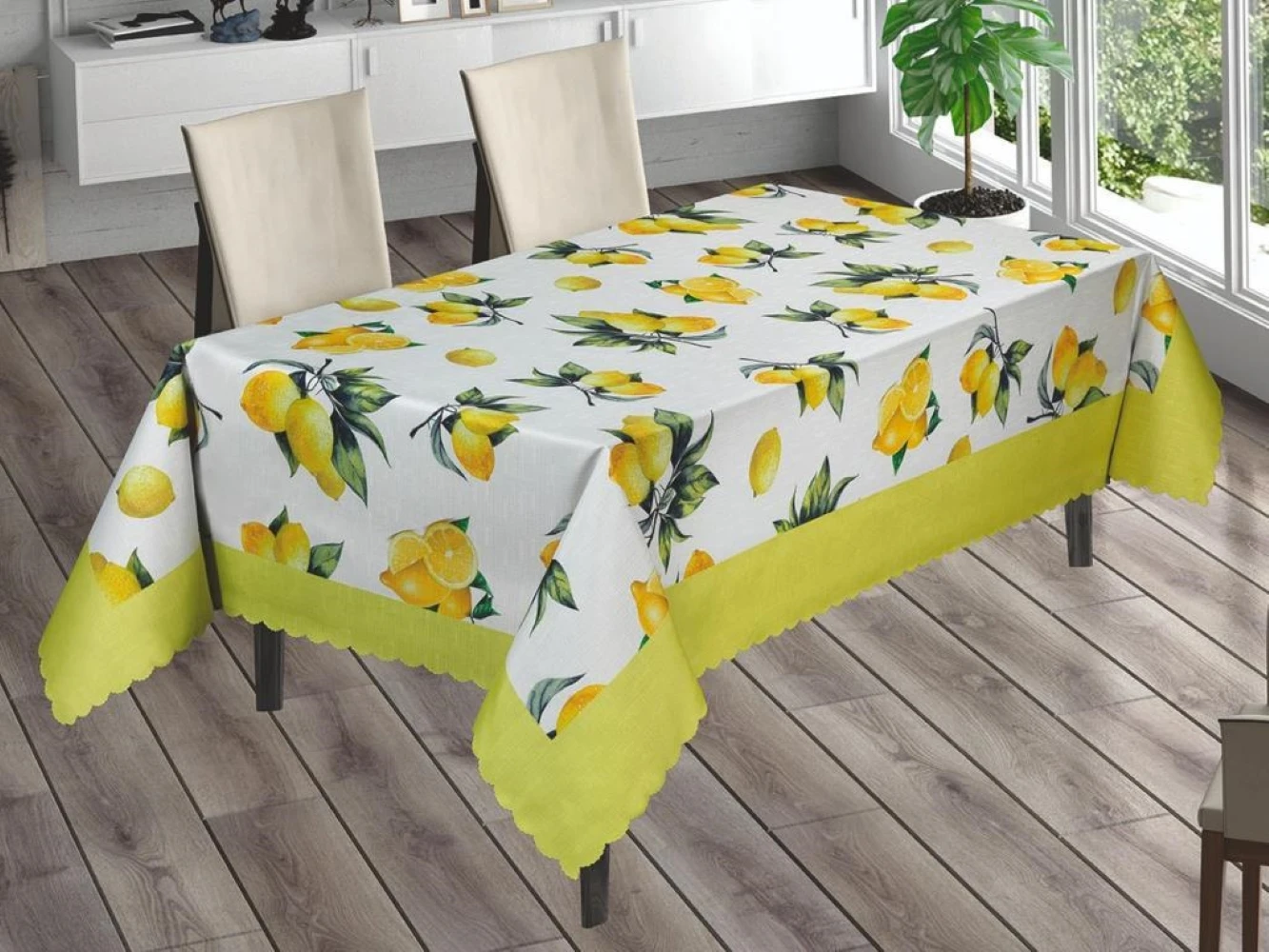 

Kitchen and Garden Tablecloth with Designs Fruit-140x200 cm-Resistant to Stain and Dirt- Multi Colors