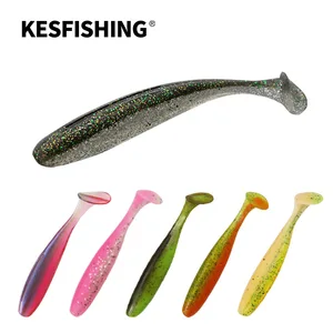 KESFISHING ES Easy Shiner 50 76 100 125 150 180 мм, Мягкая силиконовая приманка для всех рыб, искусственная рыболовная приманка, Бесплатная блестящая