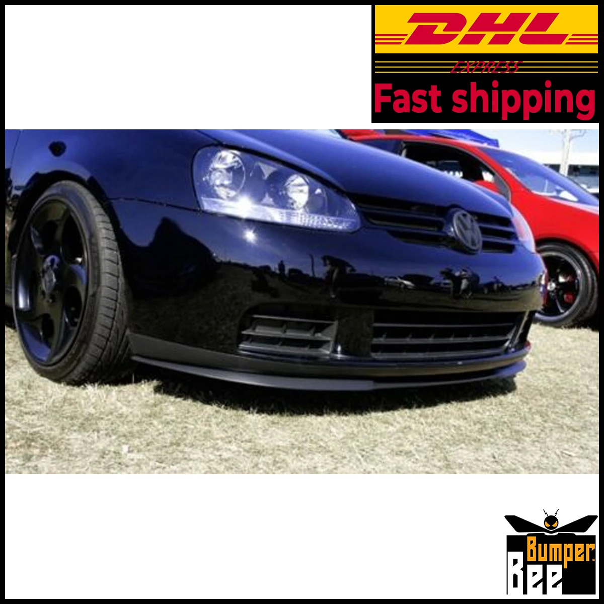 

For VW Volkswagen Rabbit Golf MK5 CUPRA R FRONT SPOILER BUMPER LIP Euro Spoiler Lip Universal 3 pcs Body Kit